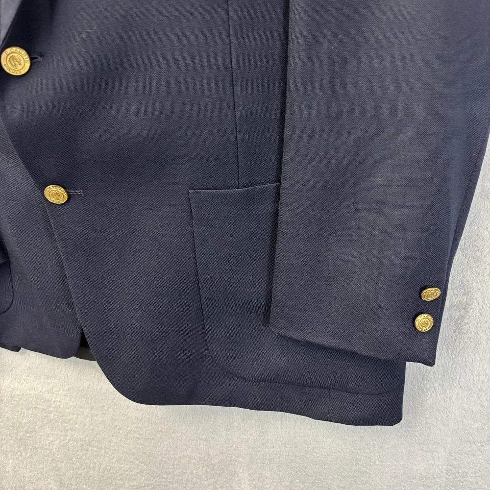Vintage Pierre Cardin Blazer Mens 40 Navy Blue Gold Button Old Money‎ Preppy